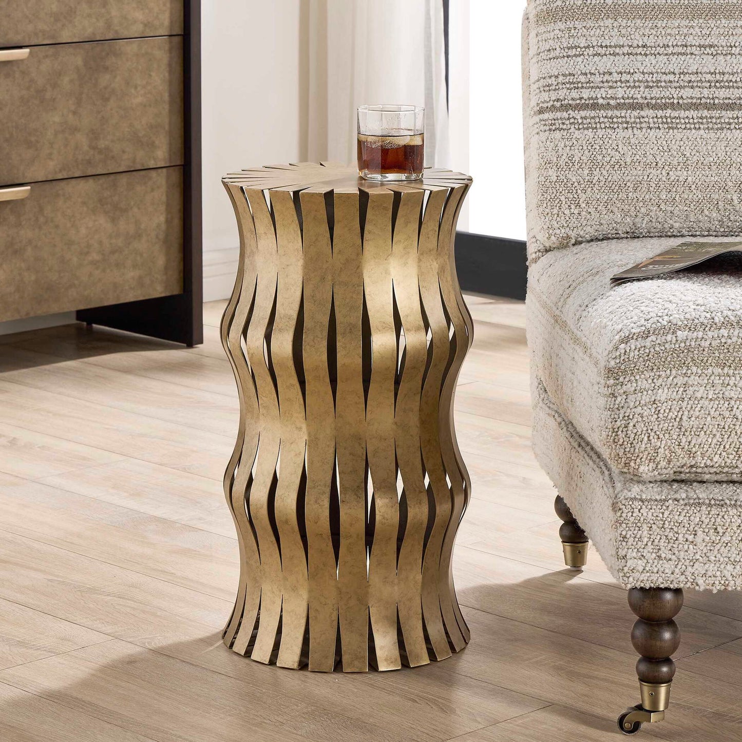 Arida - Accent Table - Aged Gold