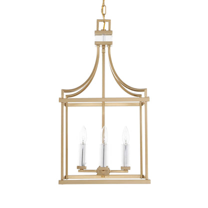 Montreal - 4 Light Brass Lantern Pendant - Gold