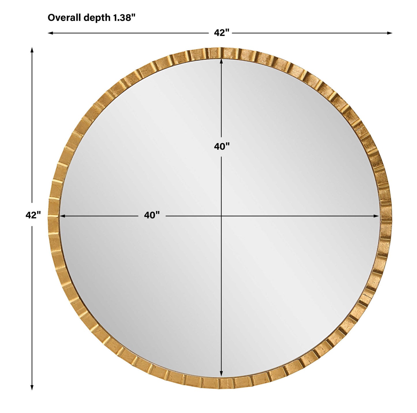 Dandridge - Round Mirror - Gold