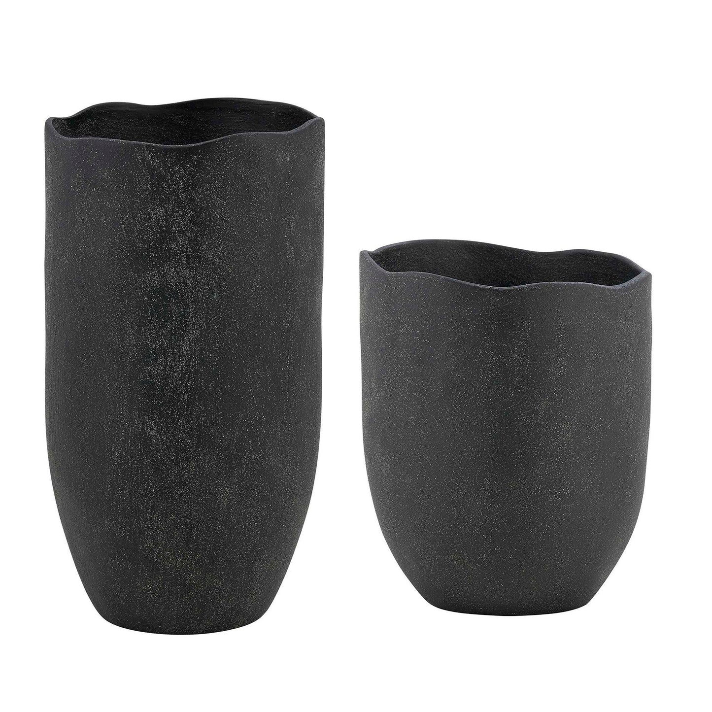 Komorebi - Indoor-Outdoor Vases (Set of 2) - Black