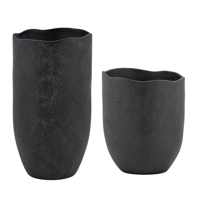 Komorebi - Indoor-Outdoor Vases (Set of 2) - Black