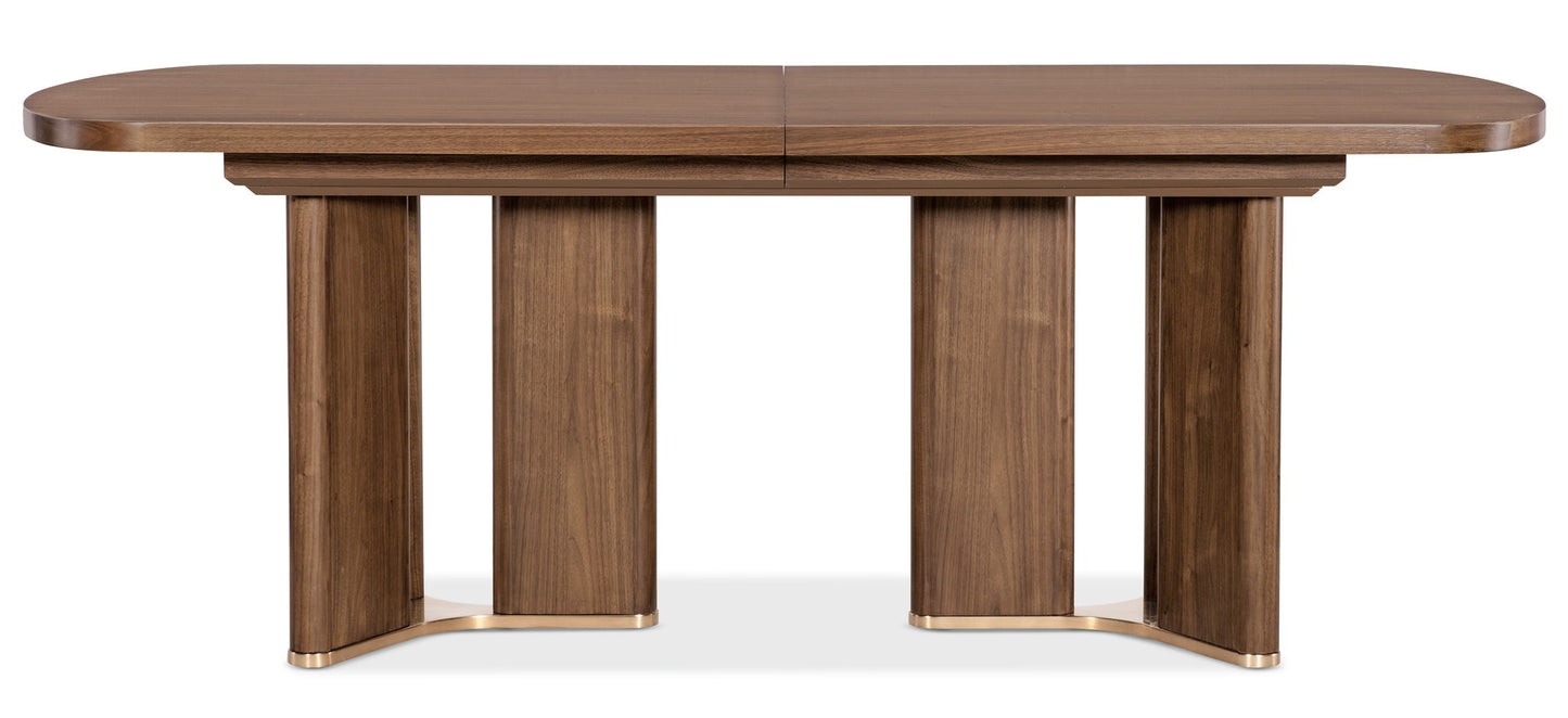 Eleana - Rectangle Dining Table With Two Leaves - Medium Wood
