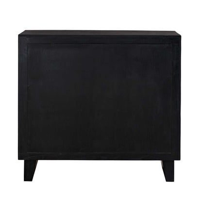 Muestra - Wood Grain 2 Door Cabinet - Black / Woodtone