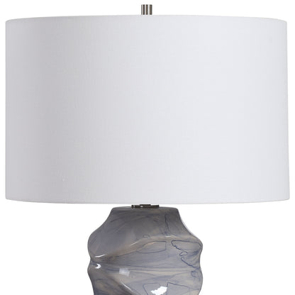 Whiteout - Mottled Glass Table Lamp - White