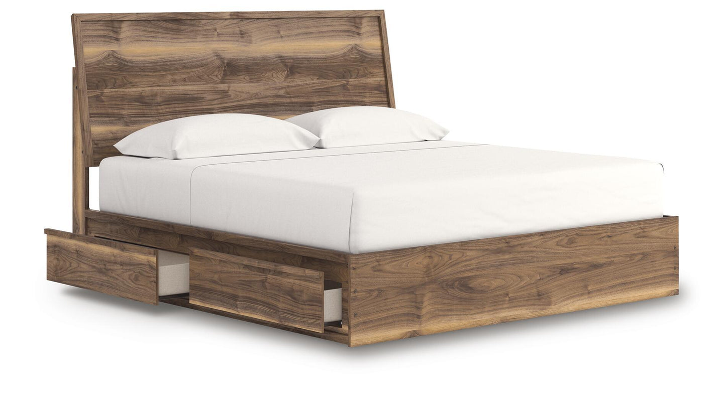 Chirason - Panel Bed With Storage