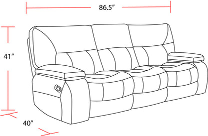 Chapman - Manual Triple Reclining Sofa