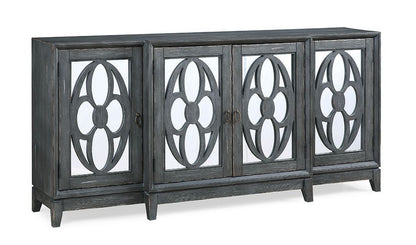 Hawke - Four Door Credenza - Grayton Gray / Mirror