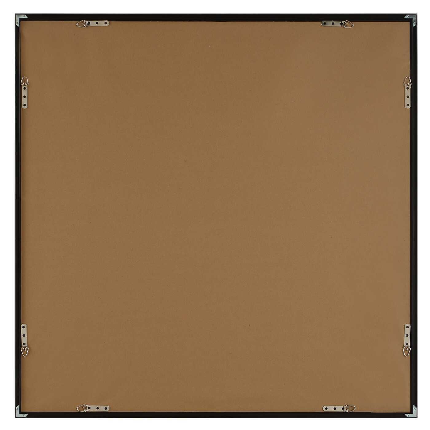 Ancient Story - Framed Abstract Print - Black / Blue / Brass / Gold / Gray / Orange / White / Yellow