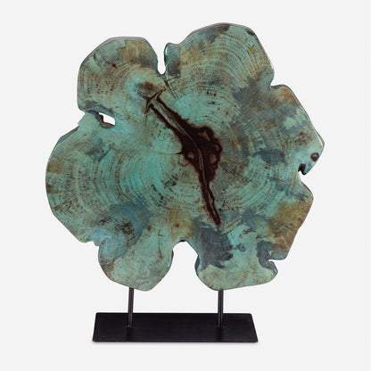 Bahati Wood - Sculpture - Blue