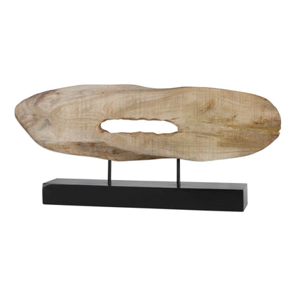 Paol - Mango Wood Sculpture - Light Brown & Black