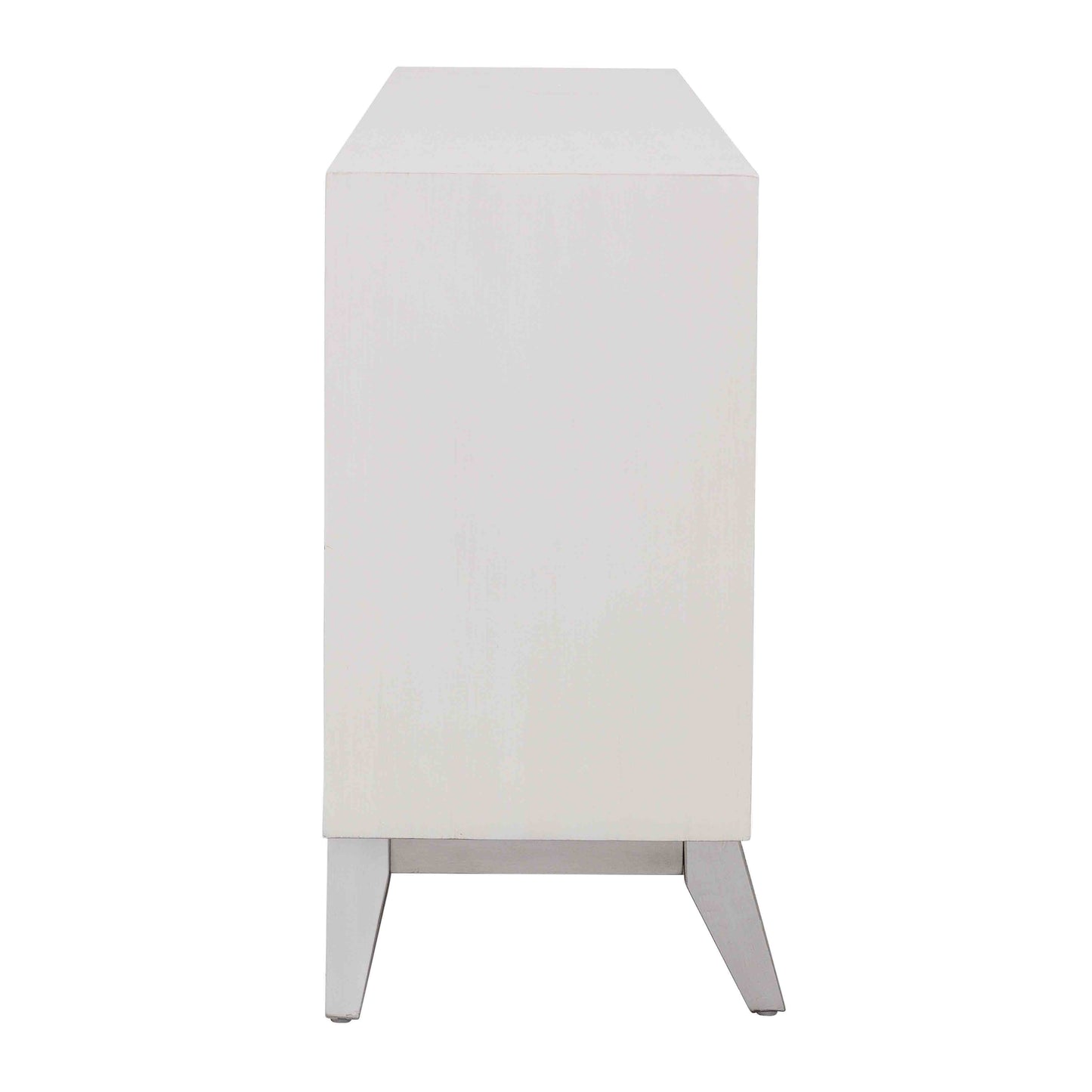 Summit - Four Door Credenza - White / Silver