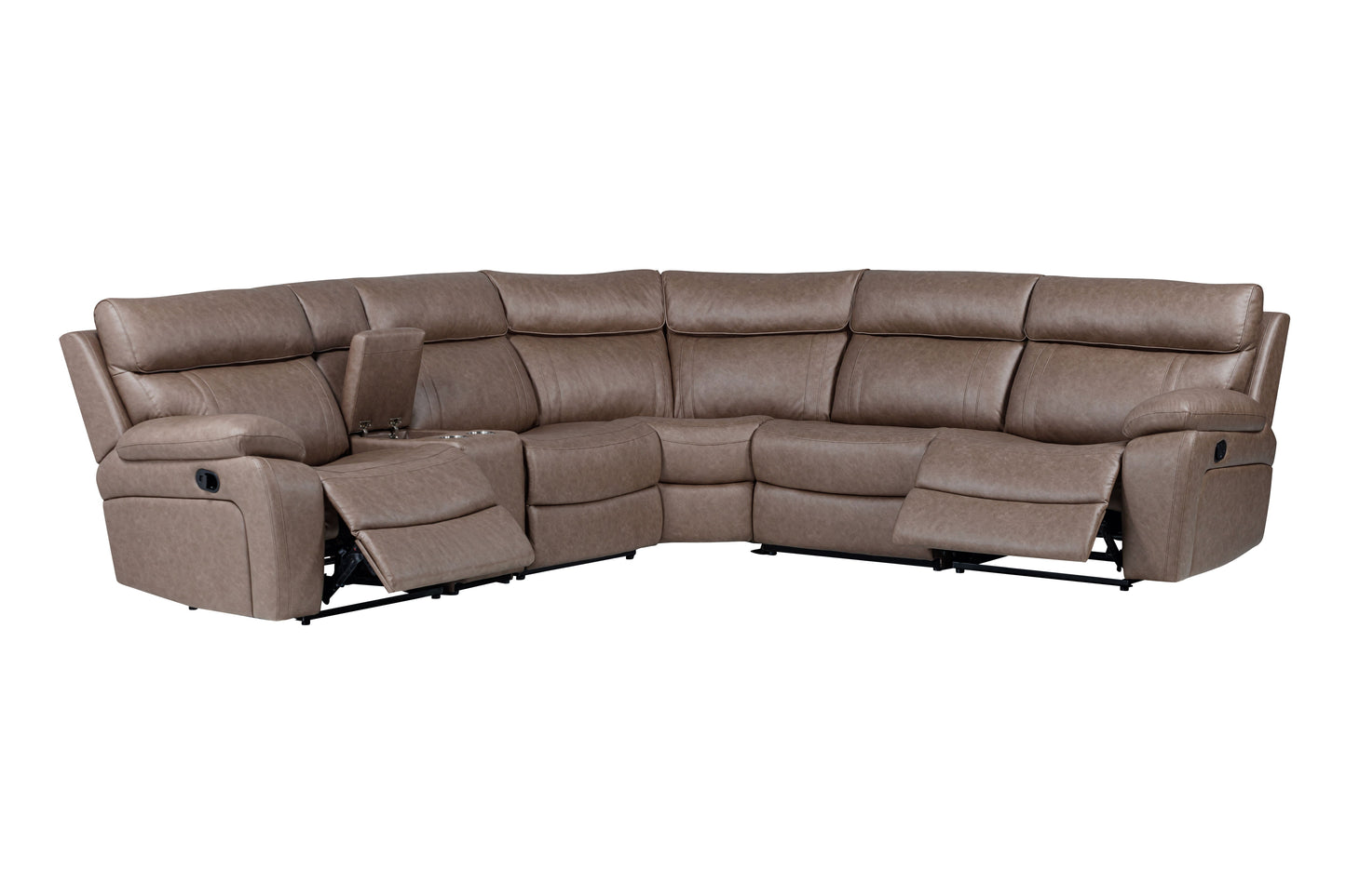 Theon - Modular Manual Reclining Sectional And Entertainment Console