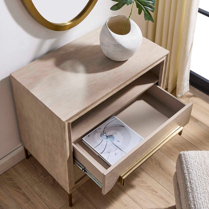 Alessia - Modern Side Table - Light Oak