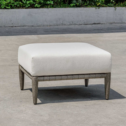 Borneo - Cushion Outdoor Ottoman - White