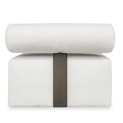 Bolster Back - Armless Outdoor Sofa - White