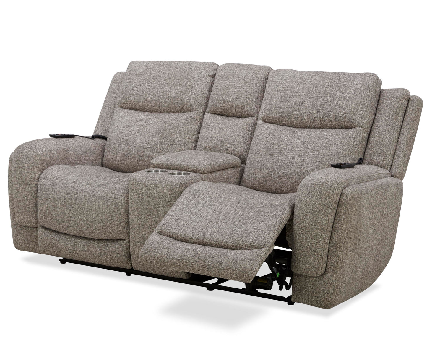Penfield - Power Reclining Zero Gravity Console Loveseat With Heat, Massage And Speaker - Frappe