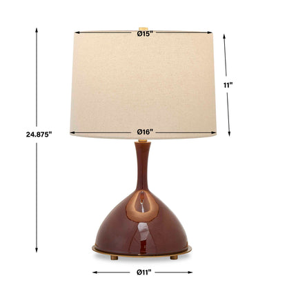 Colette - Table Lamp - Burgundy