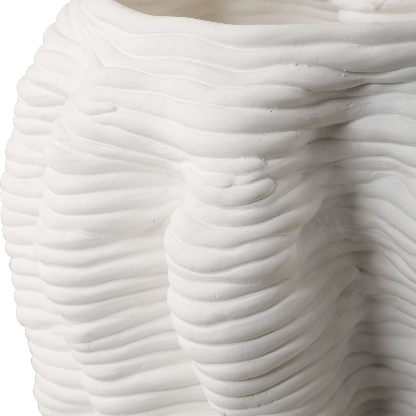 Stratified - Matte Vase - White