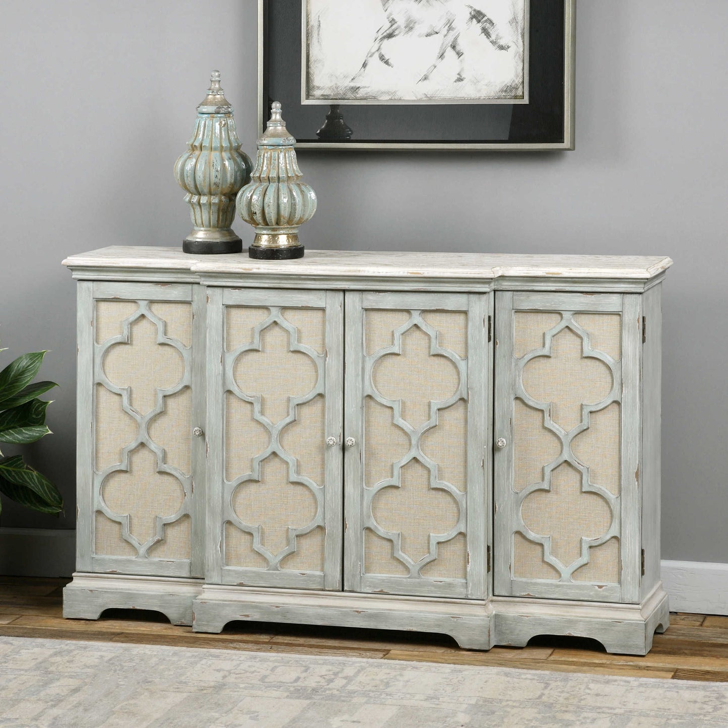 Sophie - 4 Door Cabinet - Grey