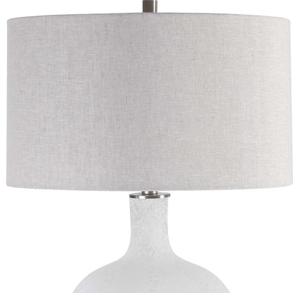 Whiteout - Mottled Glass Table Lamp - White