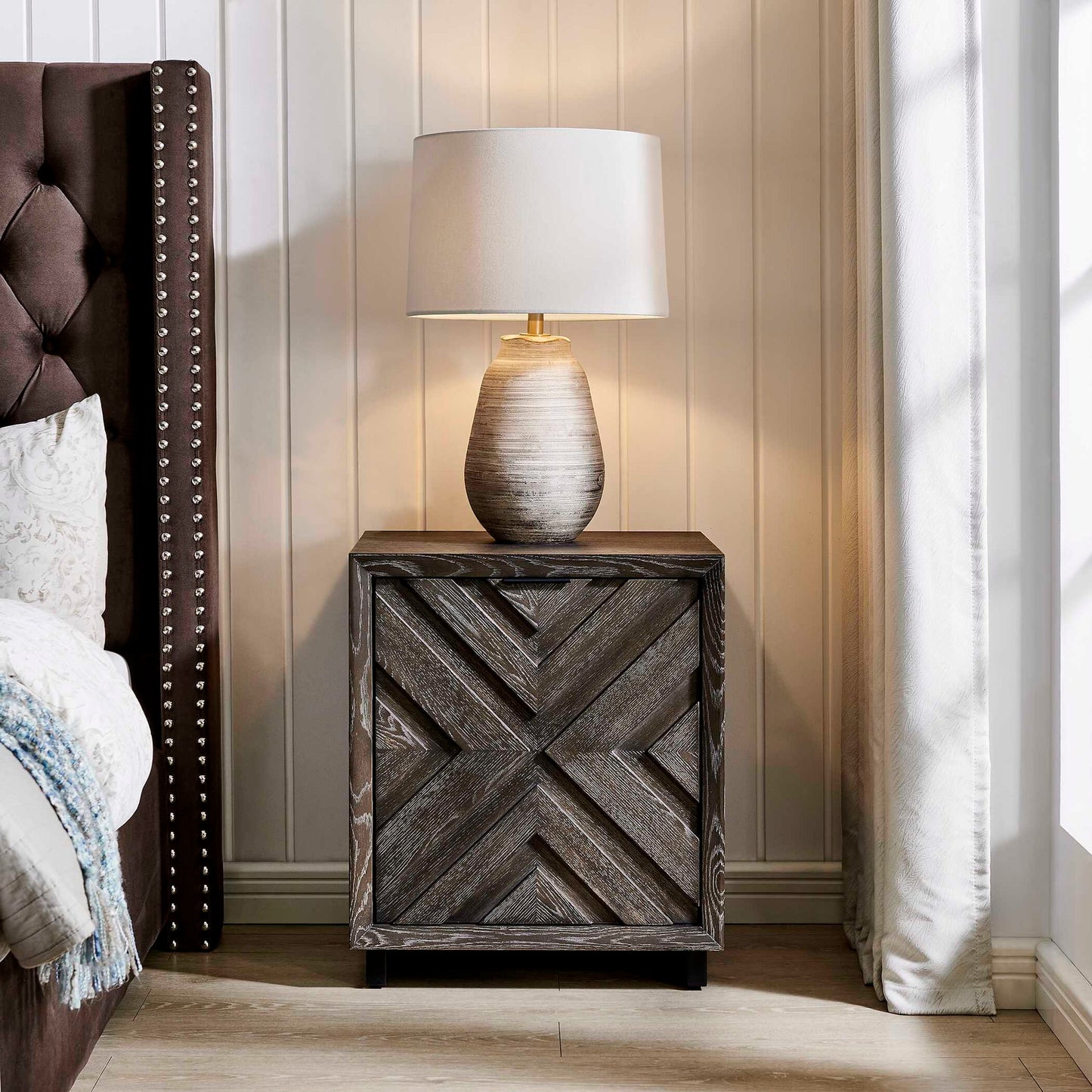 Barrett - Oak Cabinet - Dark Charcoal