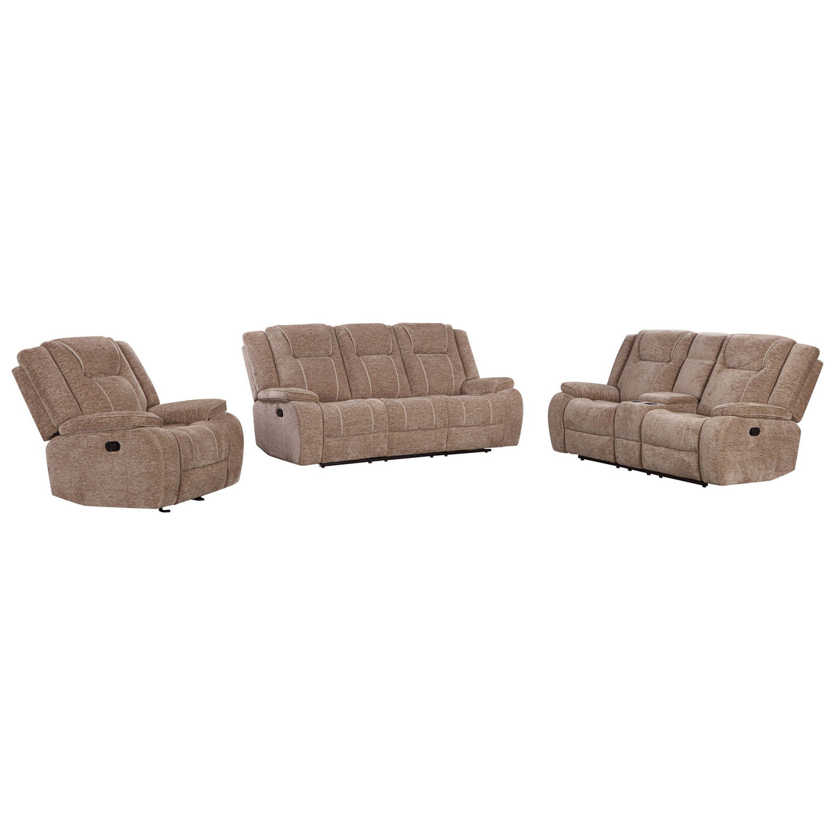 Bruno - Manual Sofa - Plush Tobacco