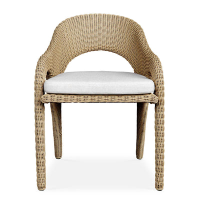 Kavali - Outdoor Wicker Dining Armchair - Woodtone