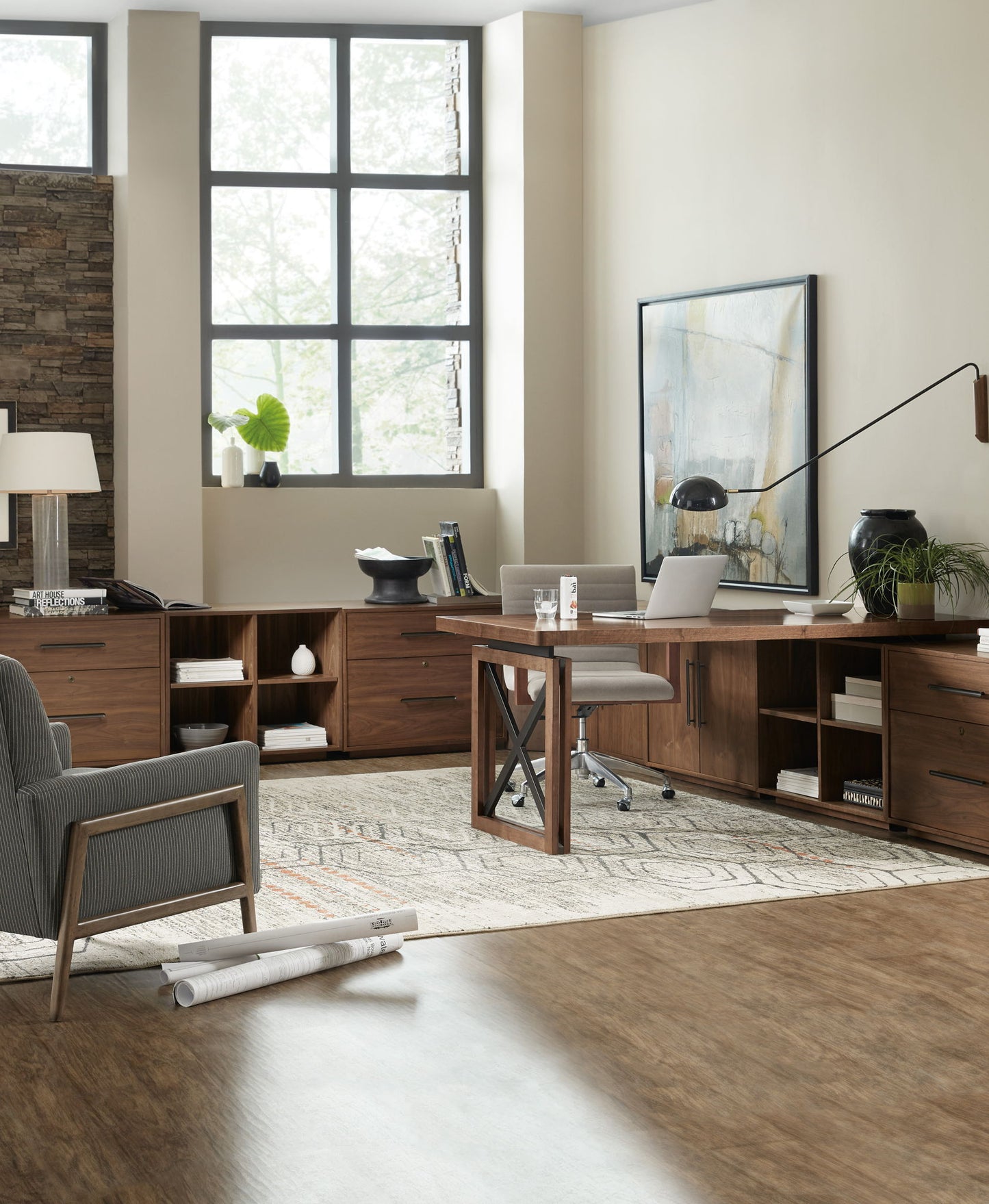 Home Office - Bunching Short Bookcase - Dark Brown