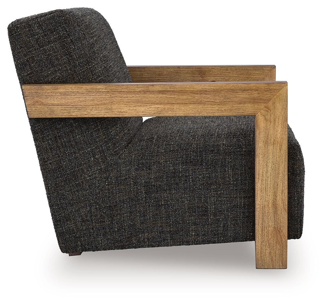 Dorney - Accent Chair - Charcoal / Brown