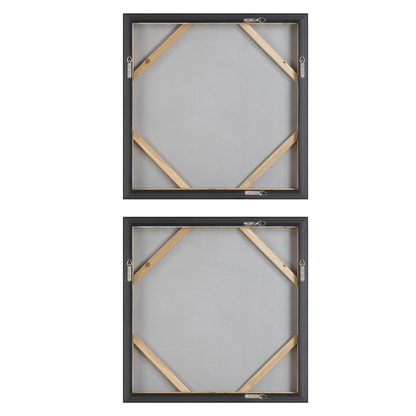 Unpredictable Hand - Painted Canvases (Set of 2) - Gray