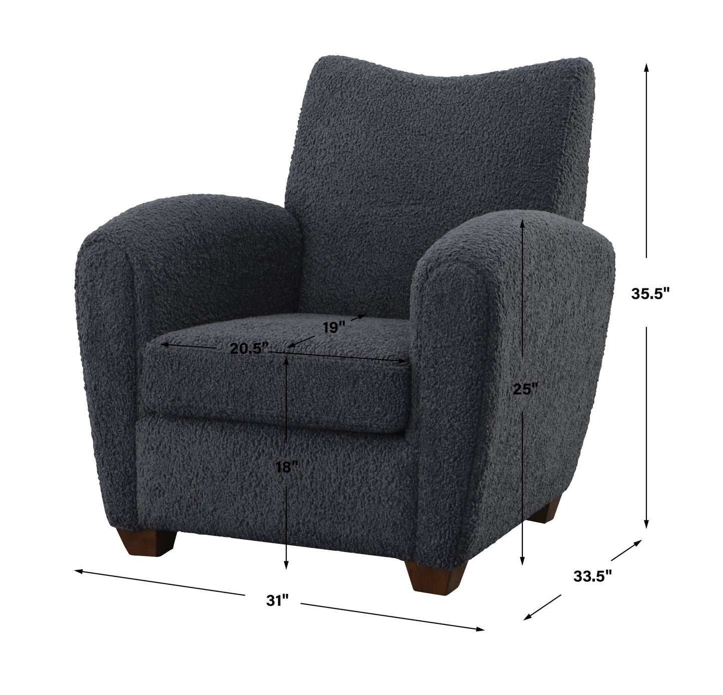 Teddy - Slate Accent Chair