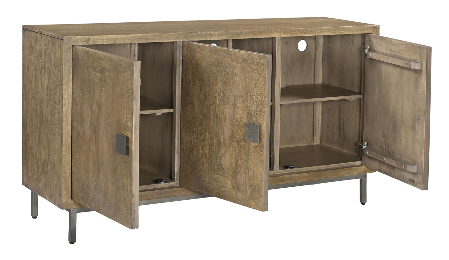 Cozad - Three Door Credenza - Aged Natural