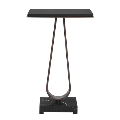 Galloway - Minimalist Accent Table - Black / Bronze