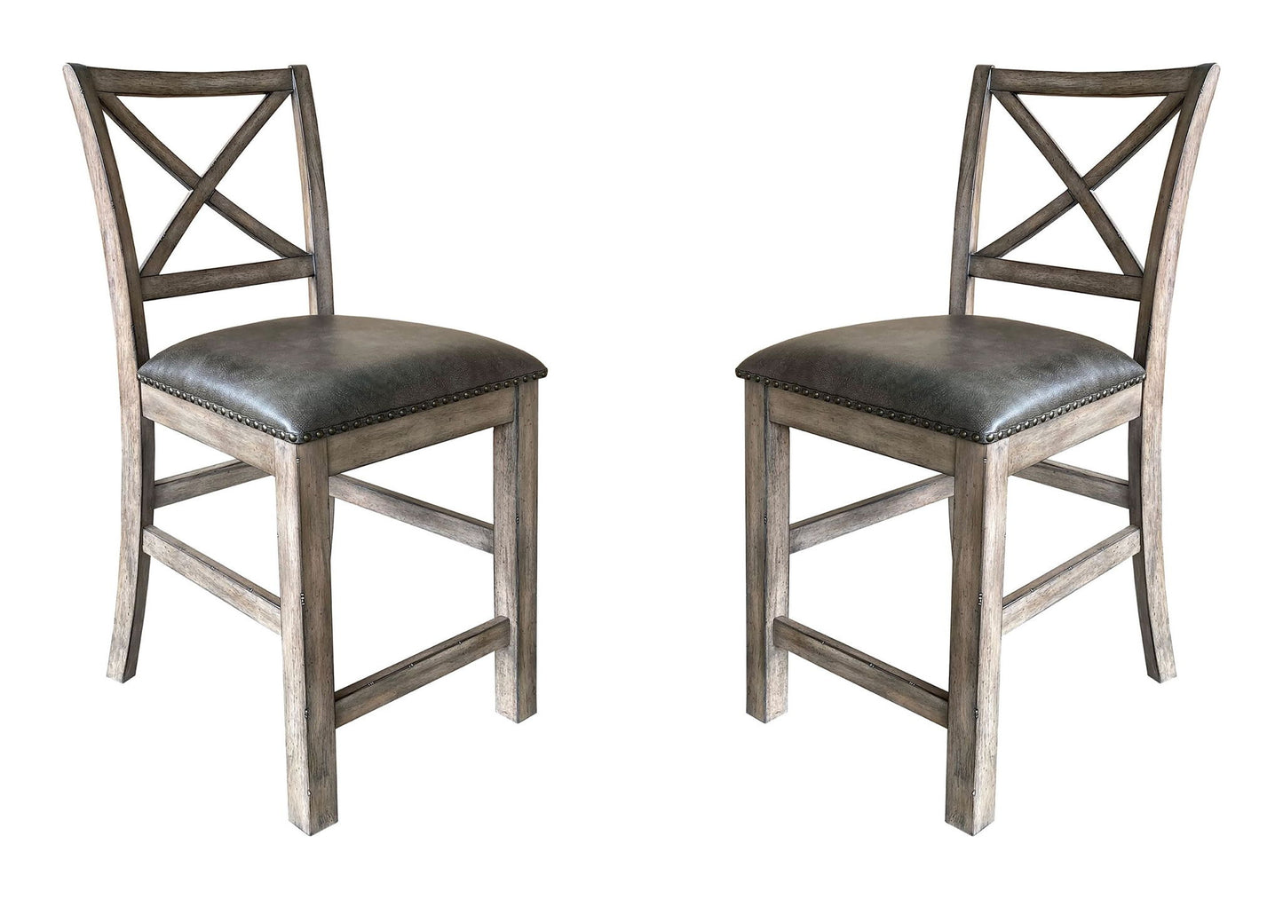 Lodge Dining - Upholstered Counter Chair (Set of 2) - Siltstone