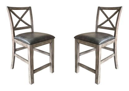 Lodge Dining - Upholstered Counter Chair (Set of 2) - Siltstone