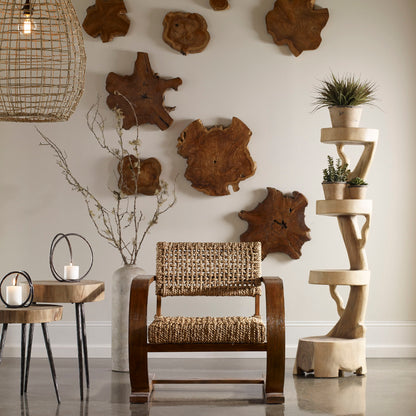 Kalani - Teak Wall Art (Set of 3) - Light Brown