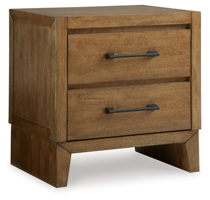 Sherbana - Light Brown - Two Drawer Night Stand