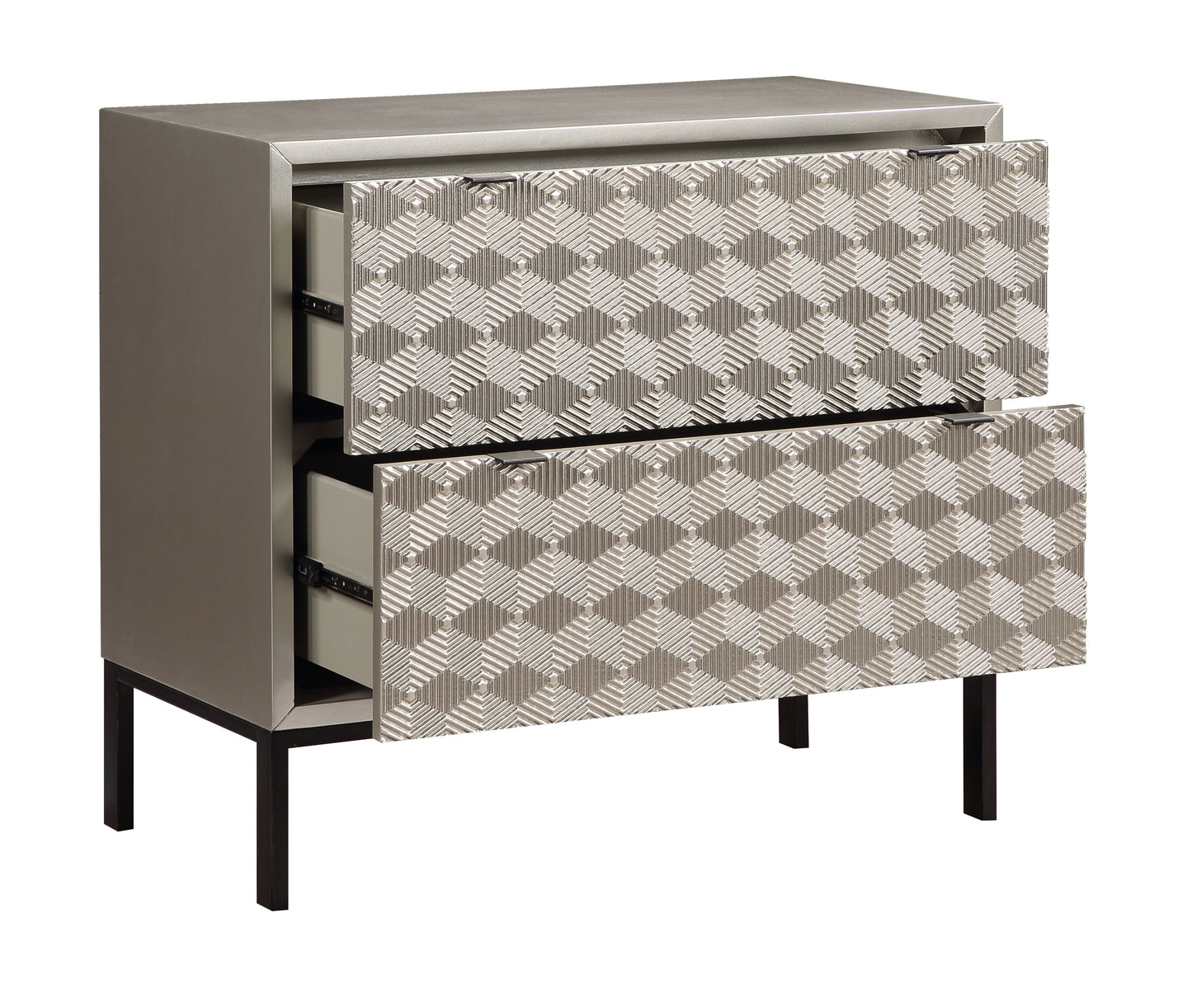 Tamara - Two Drawer Chest - Prism Gold / Black