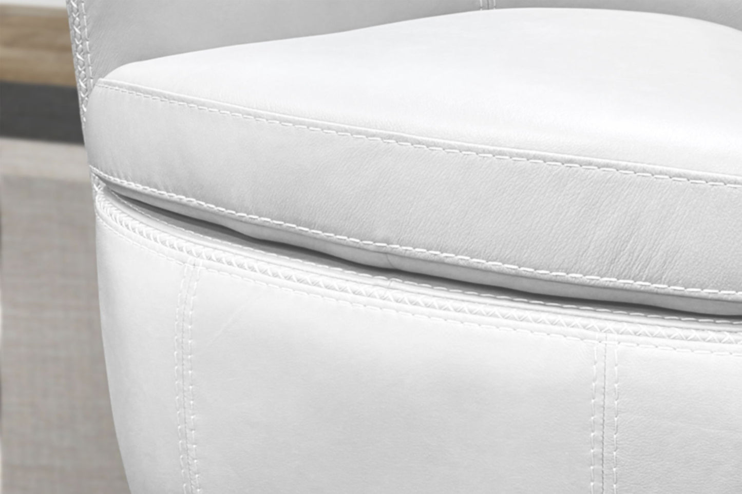 Barolo - 100% Italian Leather Swivel Club Chair (Set of 2)