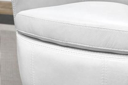 Barolo - 100% Italian Leather Swivel Club Chair (Set of 2)