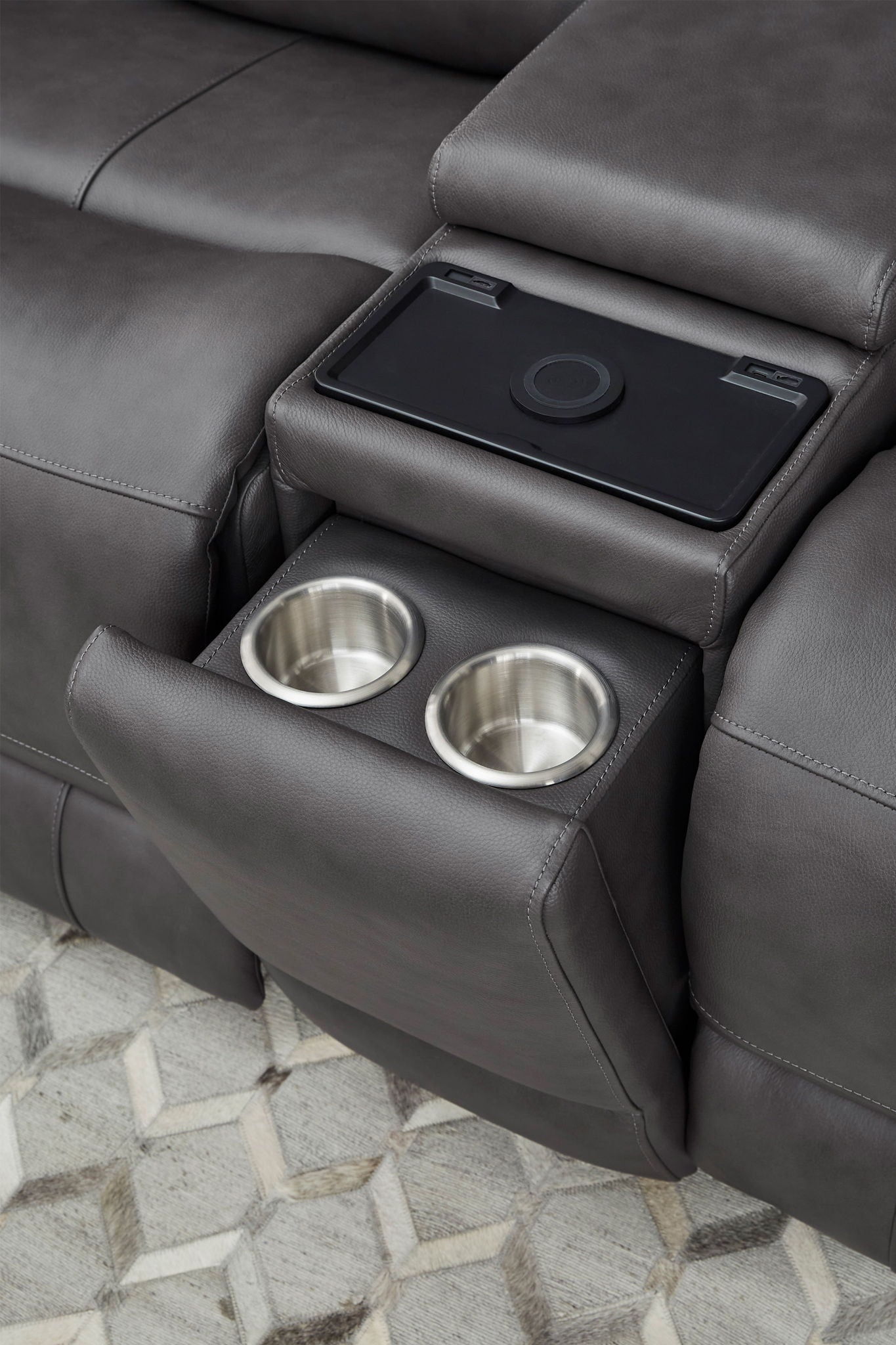 Belmont - Power Zero Gravity Tilt Console Loveseat P3