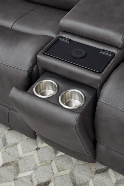 Belmont - Power Zero Gravity Tilt Console Loveseat P3