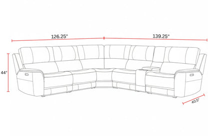 Easton - Power Reclining Sectional With Power Adjustable Headrests
