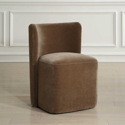 Outlook - Modern Velvet Dining Chair - Brown