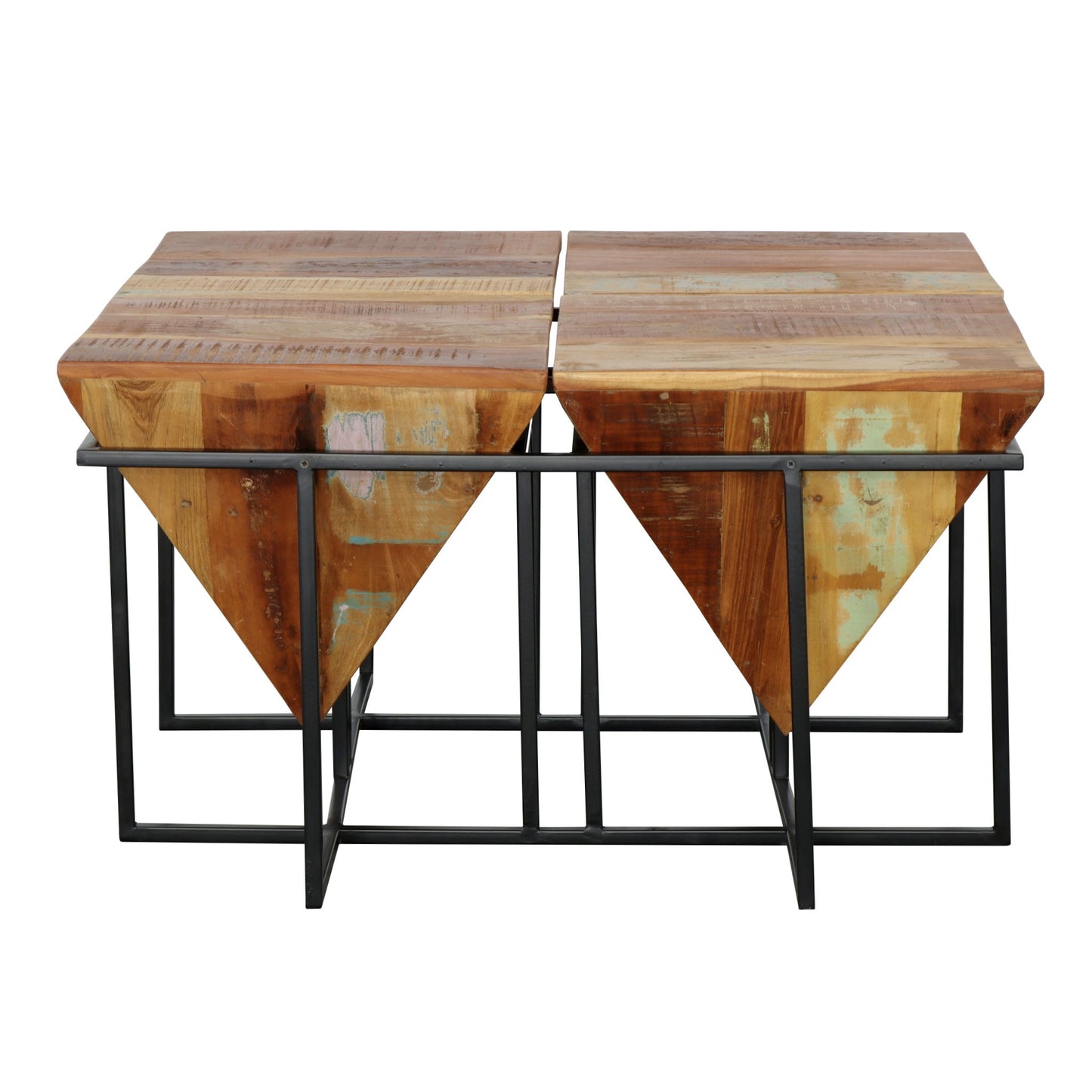 Vintage Peaks - Square Pyramid Cocktail Table - Trippton Multi