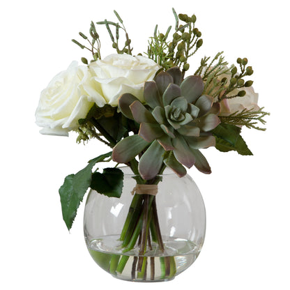 Belmonte - Floral Bouquet & Vase - Green