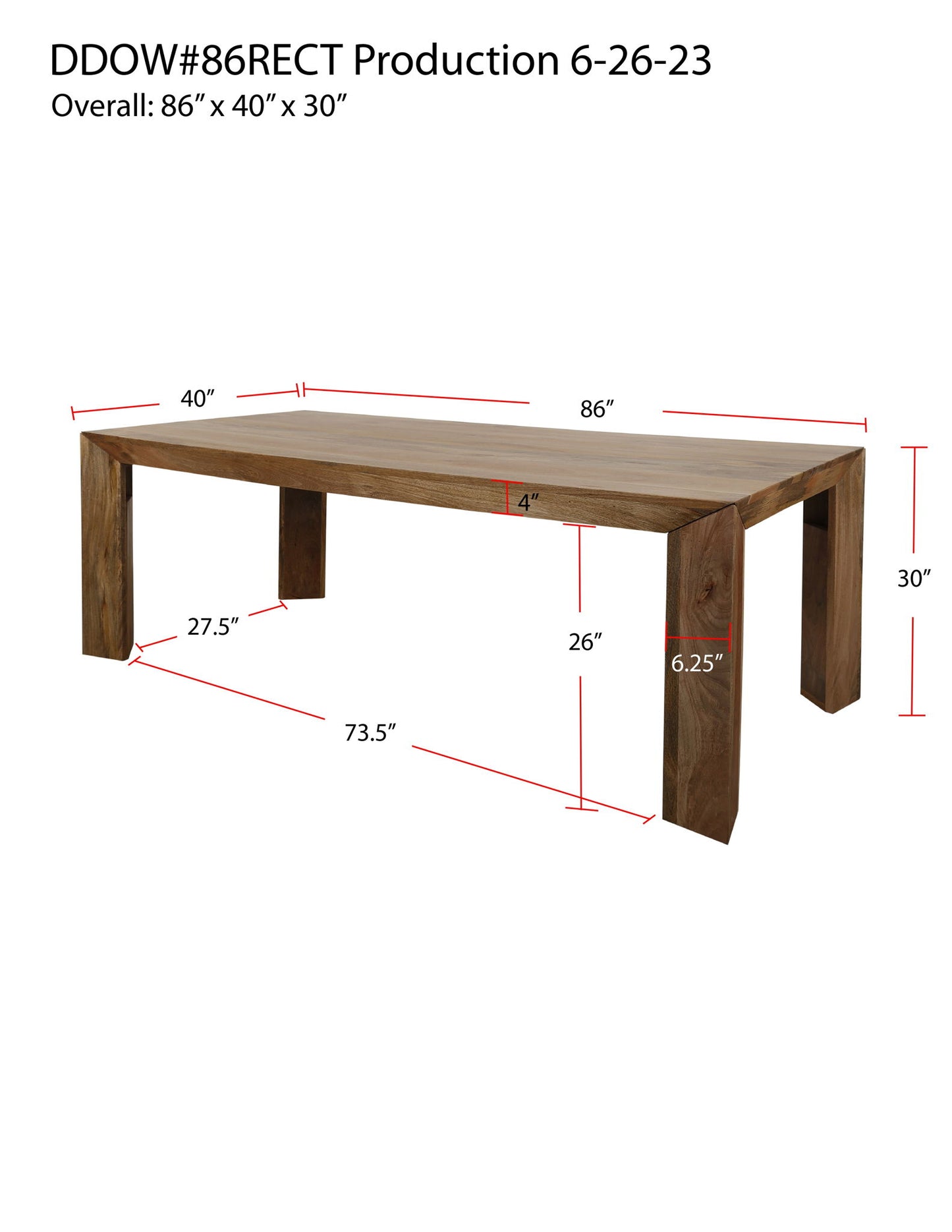 Crossings - Rectangular Dining Table With 6 Upholstered Chairs