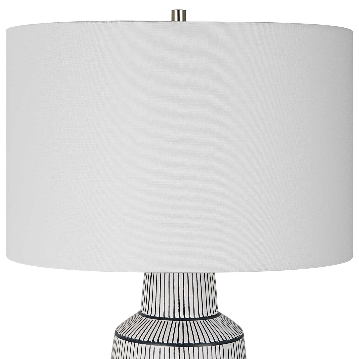 Breton - Nautical Stripe Table Lamp - White