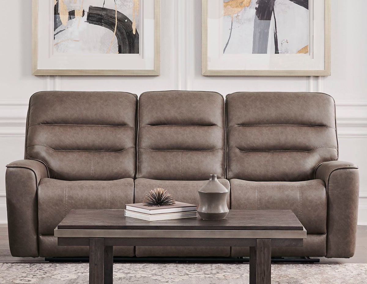 Lawson - Power Zero Gravity Triple Recline Sofa With DDT P2 - Sydney Brunette