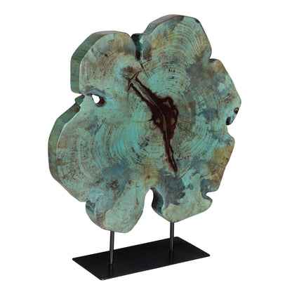 Bahati Wood - Sculpture - Blue